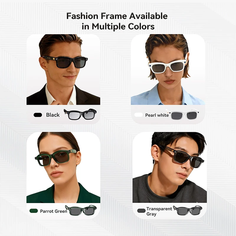 G1 AI Smart Glasses with HD Camera and Bluetooth 5.3, Real-time AI Translation, Seamless Calling, CE Certified