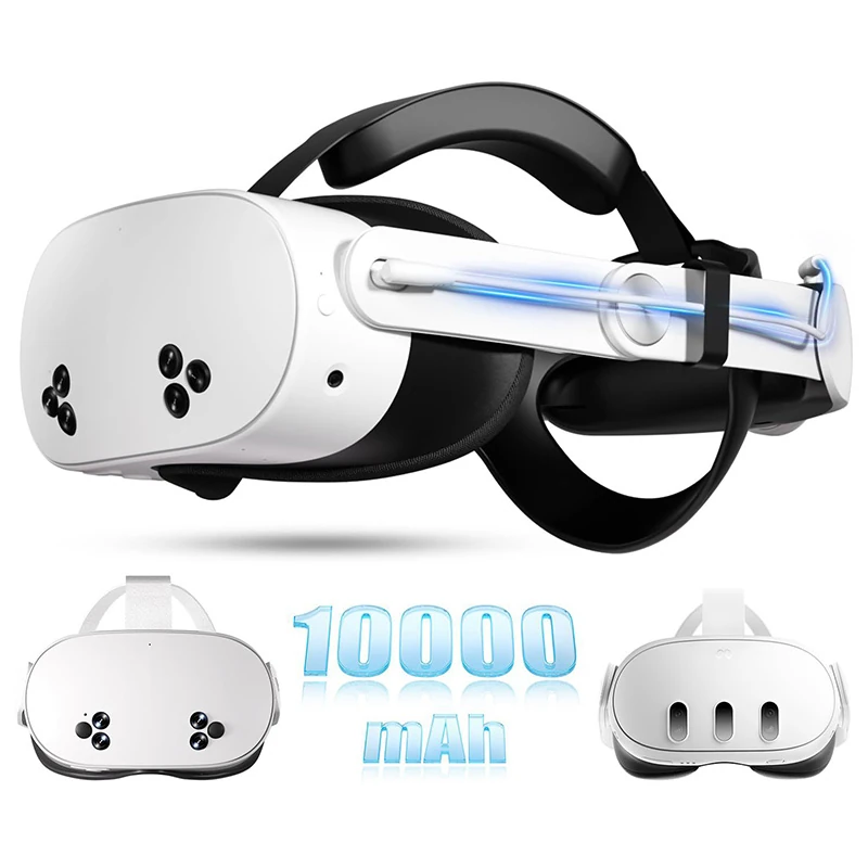 Meta Quest 3S Replacement Head Strap with 10,000mAh Battery &ndash; Quest 3 VR Accessory
