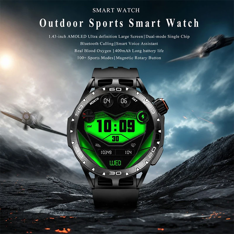 S03 Men's Waterproof AI Smartwatch &ndash; Multifunctional Bluetooth Watch with Health Features