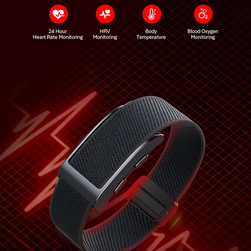 VIGOR (G-Band) Screenless Fitness Tracker: Heart Rate, Blood Oxygen, Body Temperature, Sleep & GPS Monitoring; Activity Management; 3ATM Water Resistance.