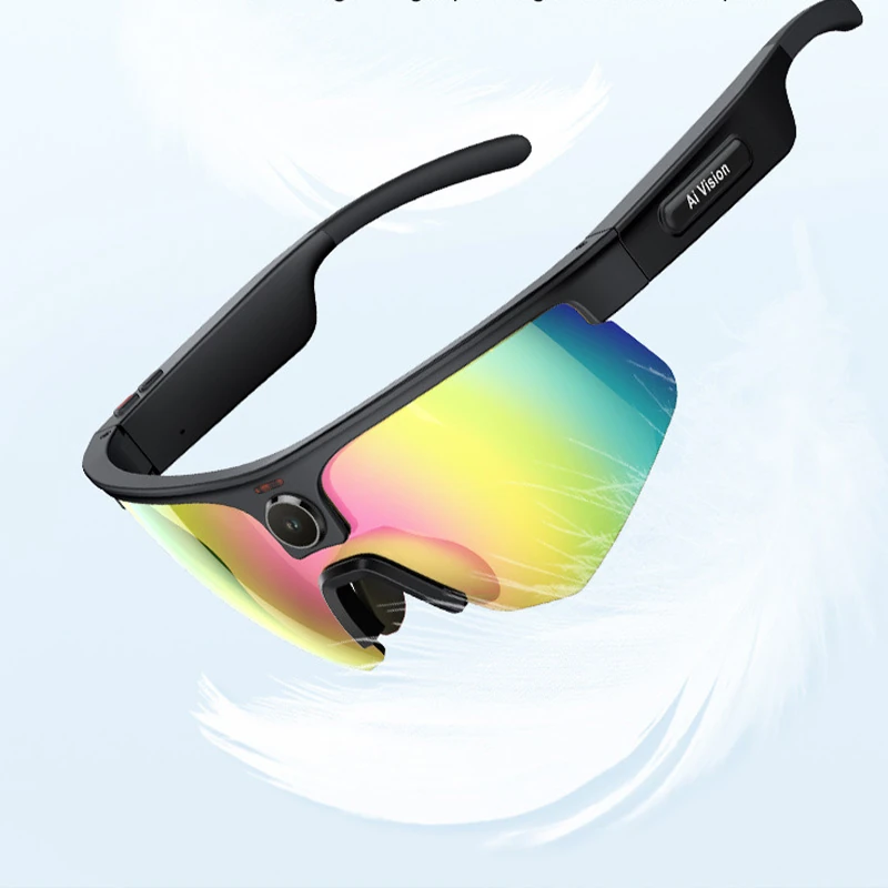 Q02 Smart Glasses For Sports: Features reverse-charging case, photo/video capture, image viewing, translation, object recognition, and AI assistant.