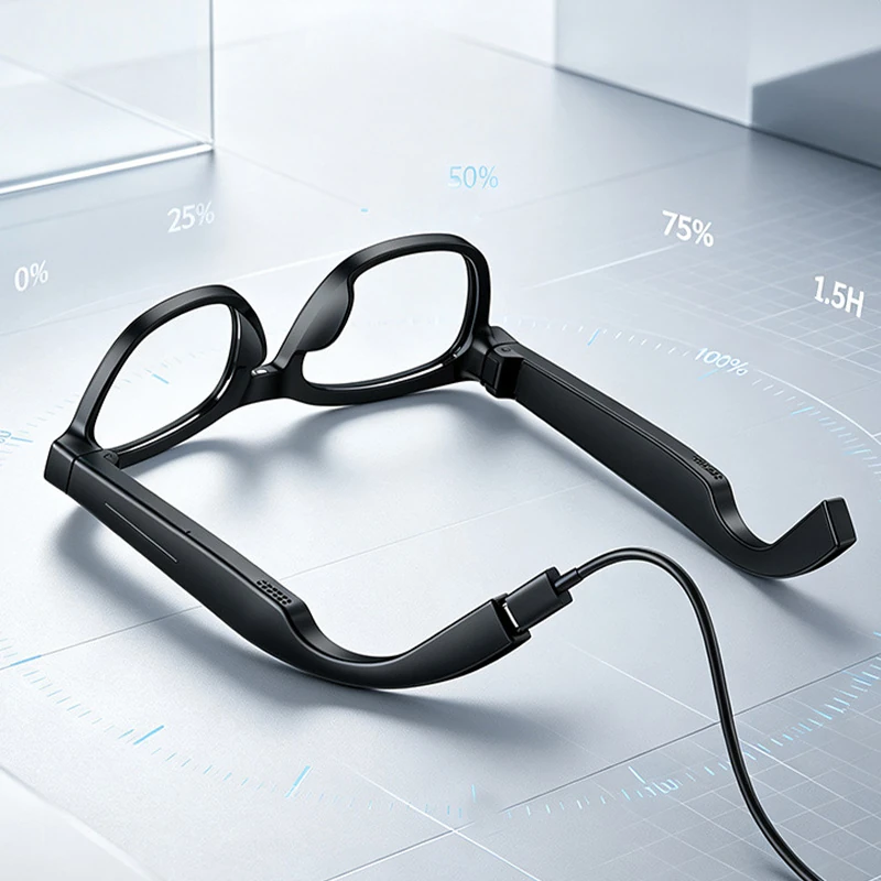 L1 Ultra AI Smart Glasses with camera: Cutting-edge tech featuring a 13-megapixel camera, a charging case that supports reverse charging, and Wi-Fi connectivity for image recognition and translation.