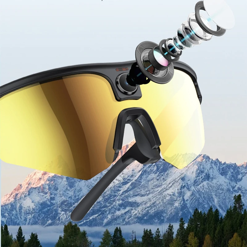 Q02 Smart Glasses For Sports: Features reverse-charging case, photo/video capture, image viewing, translation, object recognition, and AI assistant.