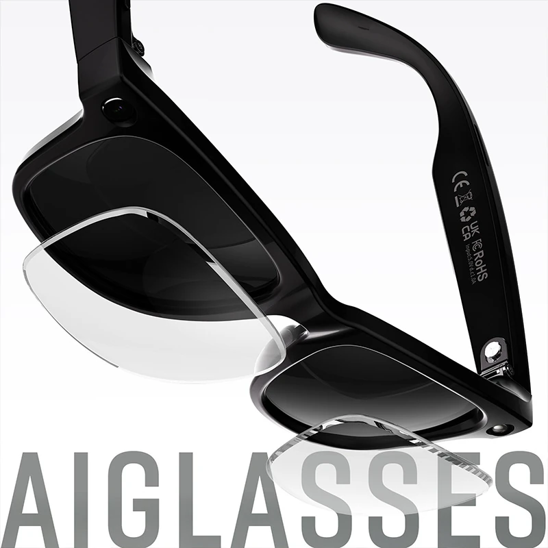 ME03 AI Smart Glasses With Camera: Matching charging case + 8-megapixel camera,Bluetooth Calling, Photo Taking, and Video Recording