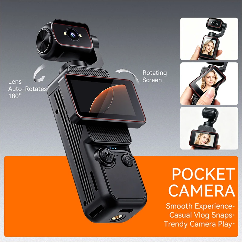 C10 Pocket Camera :Handheld HD Sports Camera &ndash; Portable Outdoor Vlogging & Cycling Action Cam