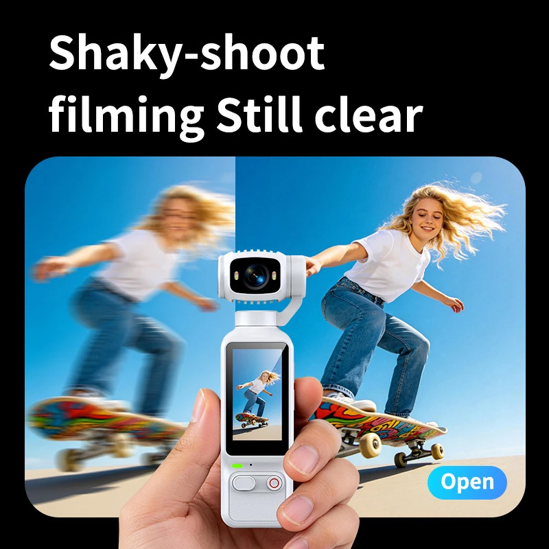 LK032 Handheld Action Camera: Pocket Camera, Handheld Gimbal, 4K HD, Anti-Shake, Waterproof, Video Recorder, DV Camcorder