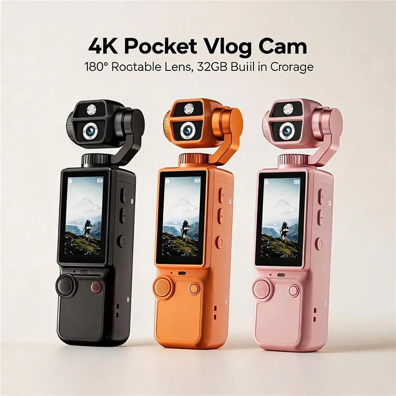 S8 Handheld Outdoor Sports Camera &ndash; 4K HD, Auto-Focus, Pocket-Sized Video Camera for Meetings and Recording