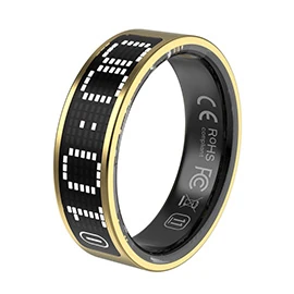 K80 Smart Ring: Real-time step counting, heart rate, blood pressure, and sleep monitoring; features a touch-enabled digital display; rugged, outdoor-ready design; 5ATM water resistance